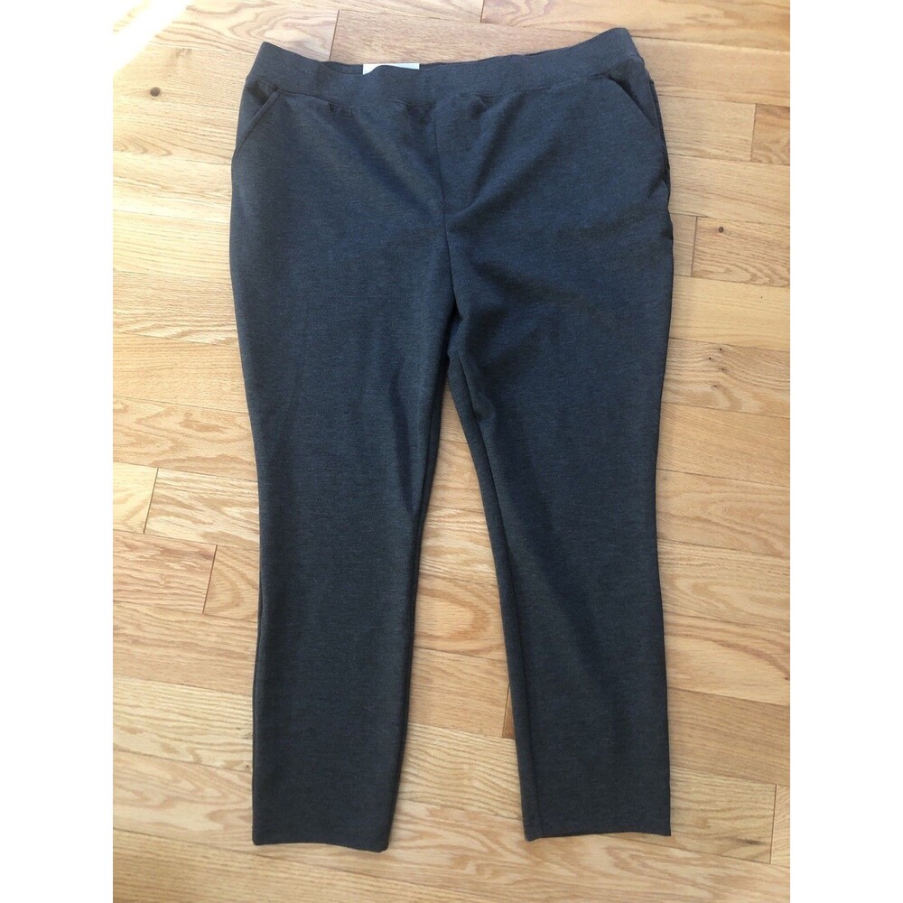Serra Ponte Pull On Pant Women Size XL‎ Gray Tapered Leg Pockets Casual NWT